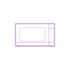Fixtures Microwave Panasonic Microwave Oven 2.2 Cu Ft Silhouette Cutting Svg Files, Free Vectors File